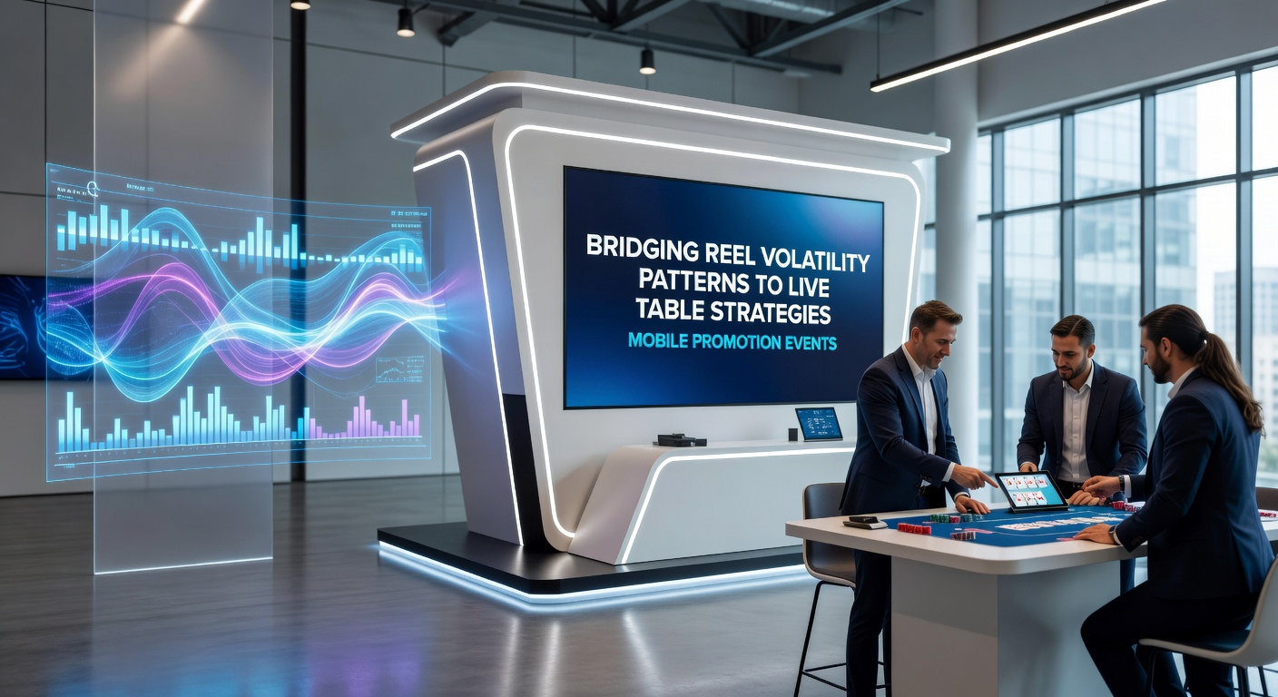 Mobile screen capture displaying live dealer table with overlaid volatility metrics and promotion countdown timer