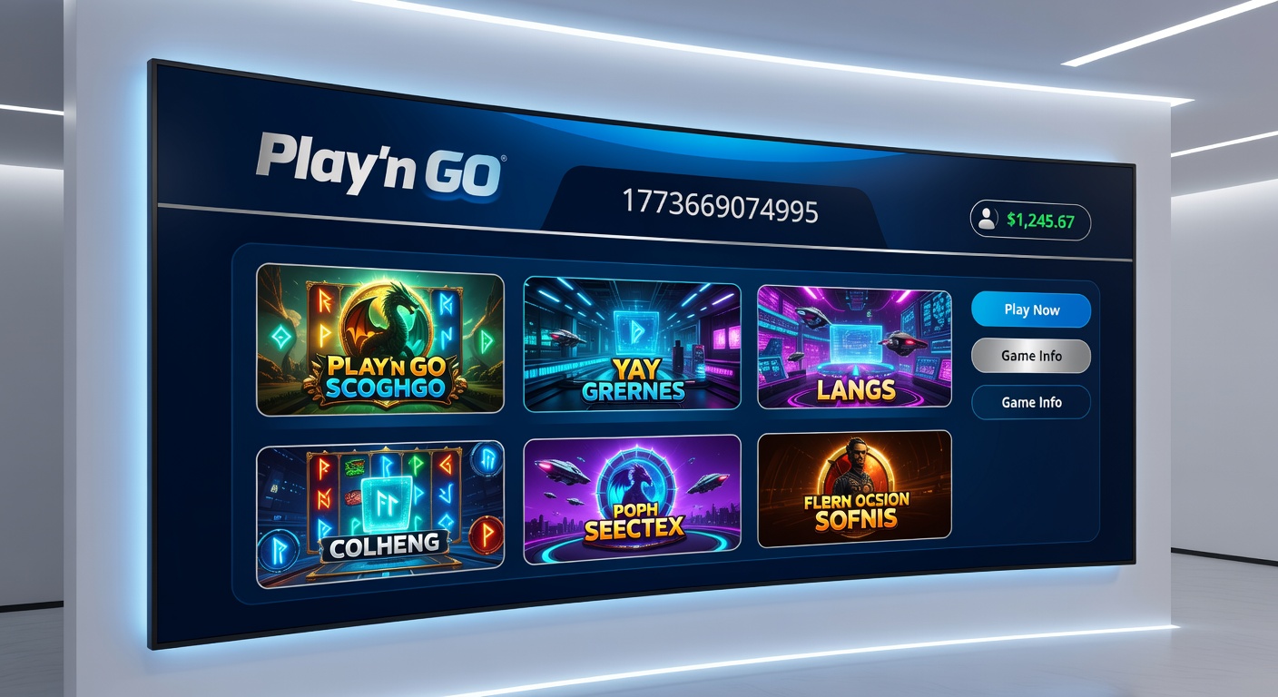 Play'n GO table game interface showing blackjack hands, roulette wheel, and video poker deals in action