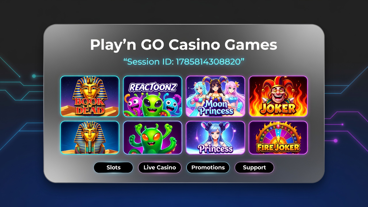 Detailed view of Play'n GO live dealer and table game setups