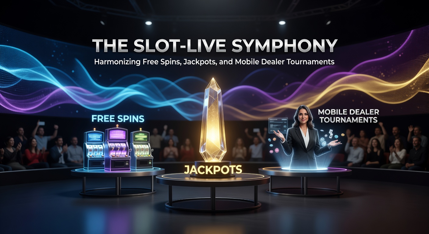 Exploding jackpot meter during a mobile dealer tournament, with slot free spins icons overlaying live roulette wheel