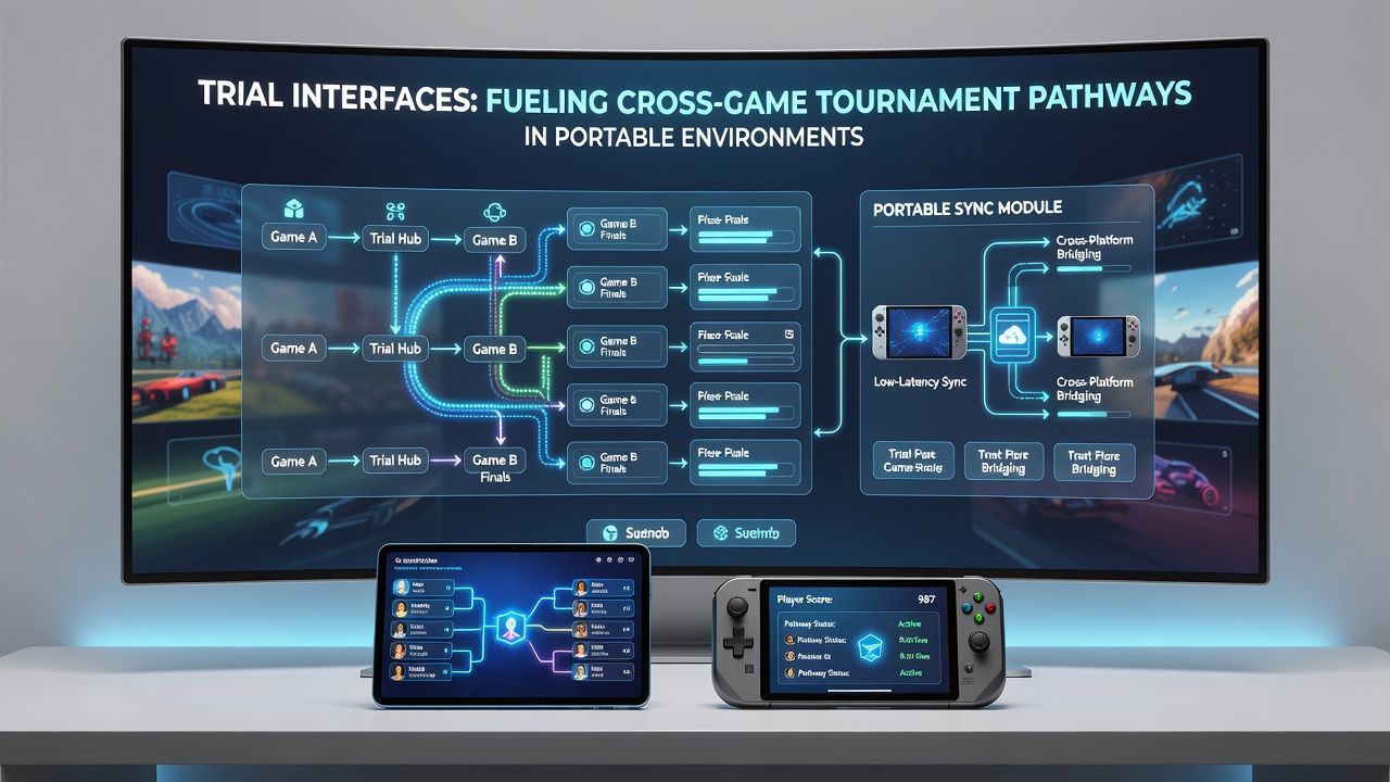 Split screen view of mobile tournament brackets linking slot trials to live dealer competitions